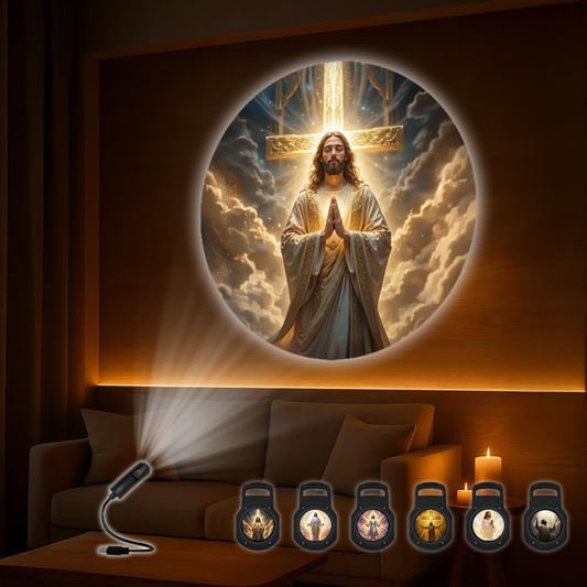 Proyector luz led con patrones de Jesucristo